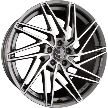 Meisterwerk MW01 Gunmetal Polished (GMFP) Alufelge 8x18 Zoll ET40 LK 5x114.3 ML72.6 – Bild 2