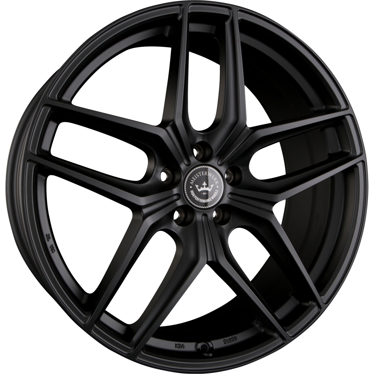 Meisterwerk MW02 Matt Black (MB) Alufelge 9.5x19 Zoll ET35 LK 5x120 ML72.6 – Bild 2