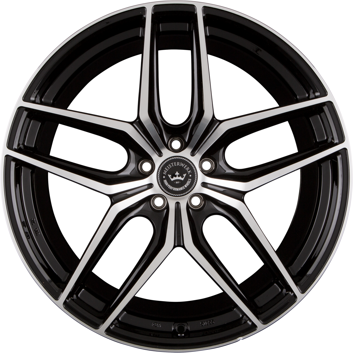 Meisterwerk MW02 Black Polished (BKF) Alufelge 8x18 Zoll ET35 LK 5x120 ML72.6