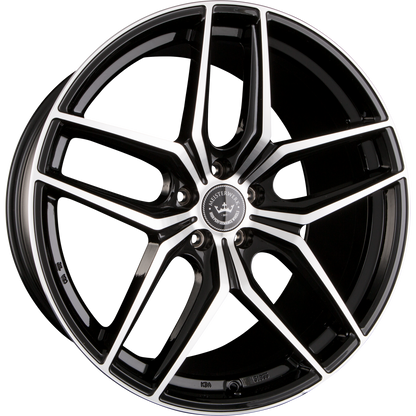 Meisterwerk MW02 Black Polished (BKF) Alufelge 8x18 Zoll ET35 LK 5x120 ML72.6 – Bild 2