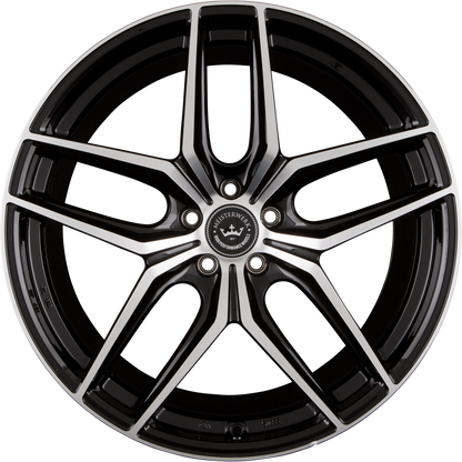 Meisterwerk MW02 Black Polished (BKF) Alufelge 9.5x19 Zoll ET32 LK 5x112 ML66.6