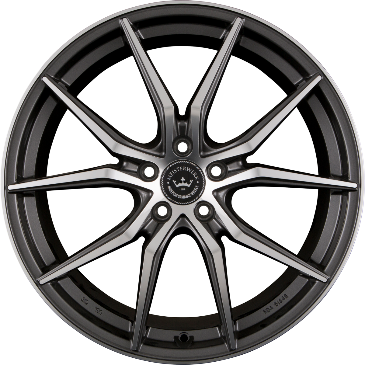 Meisterwerk MW04 Anthracite Polished Alufelge 8.5x19 Zoll ET40 LK 5x108 ML63.4
