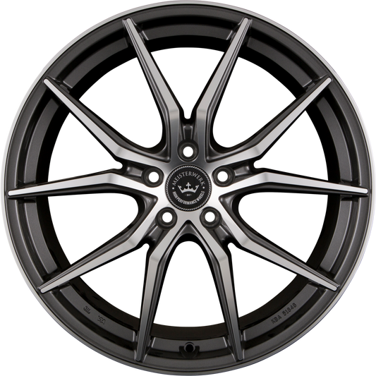 Meisterwerk MW04 Anthracite Polished Alufelge 10x20 Zoll ET32 LK 5x112 ML66.6