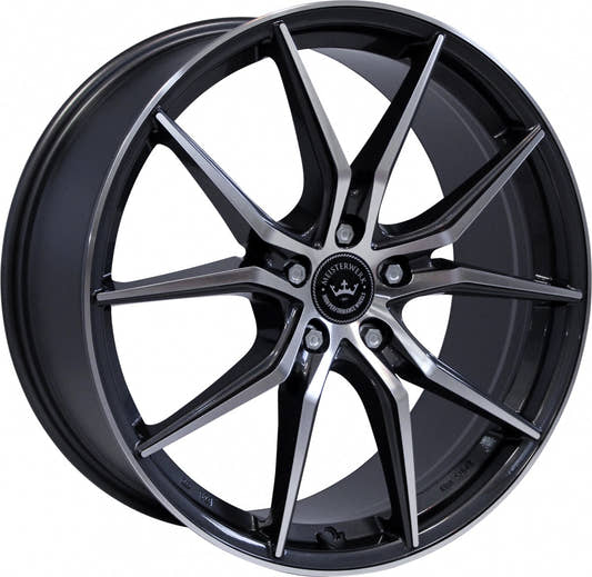 Meisterwerk MW04 Anthracite Polished Alufelge 10x20 Zoll ET32 LK 5x112 ML66.6