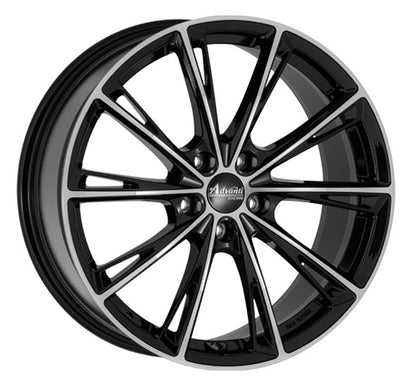 Oxxo Predator black polished Alufelge 8x19 Zoll ET30 LK 5x114.3 ML72.6