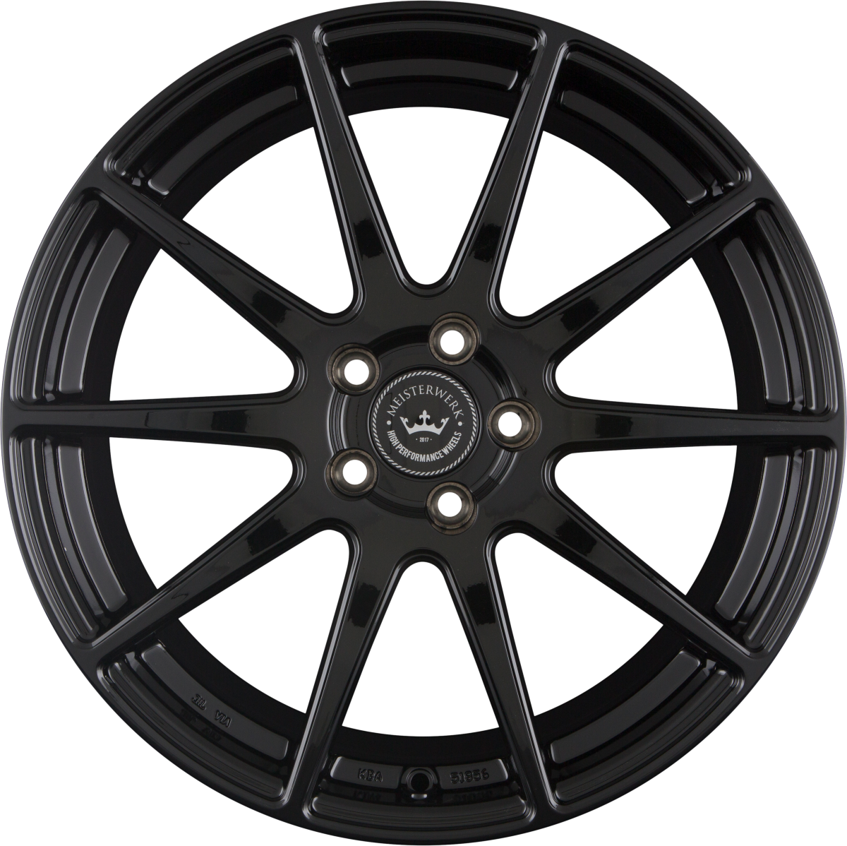 Meisterwerk MW03 Black Alufelge 9.5x19 Zoll ET35 LK 5x120 ML72.6