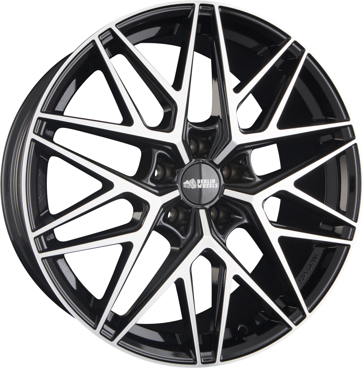 Berlin BW01 Kreuzberg Black Front Polished Alufelge 8.5x19 Zoll ET30 LK 5x112 ML66.6 – Bild 2