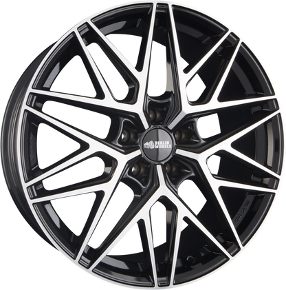 Berlin BW01 Kreuzberg Black Front Polished Alufelge 8.5x19 Zoll ET30 LK 5x112 ML66.6 – Bild 2