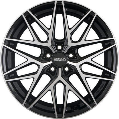 Berlin BW01 Kreuzberg Black Front Polished Alufelge 8.5x19 Zoll ET45 LK 5x112 ML66.6