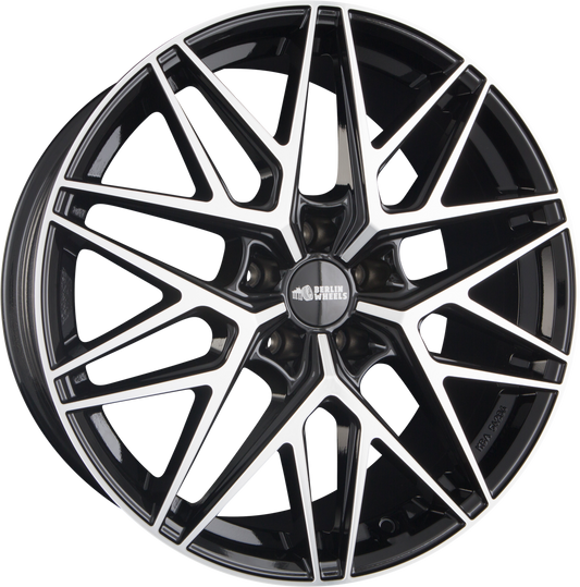 Berlin BW01 Kreuzberg Black Front Polished Alufelge 8.5x19 Zoll ET45 LK 5x112 ML66.6 – Bild 2