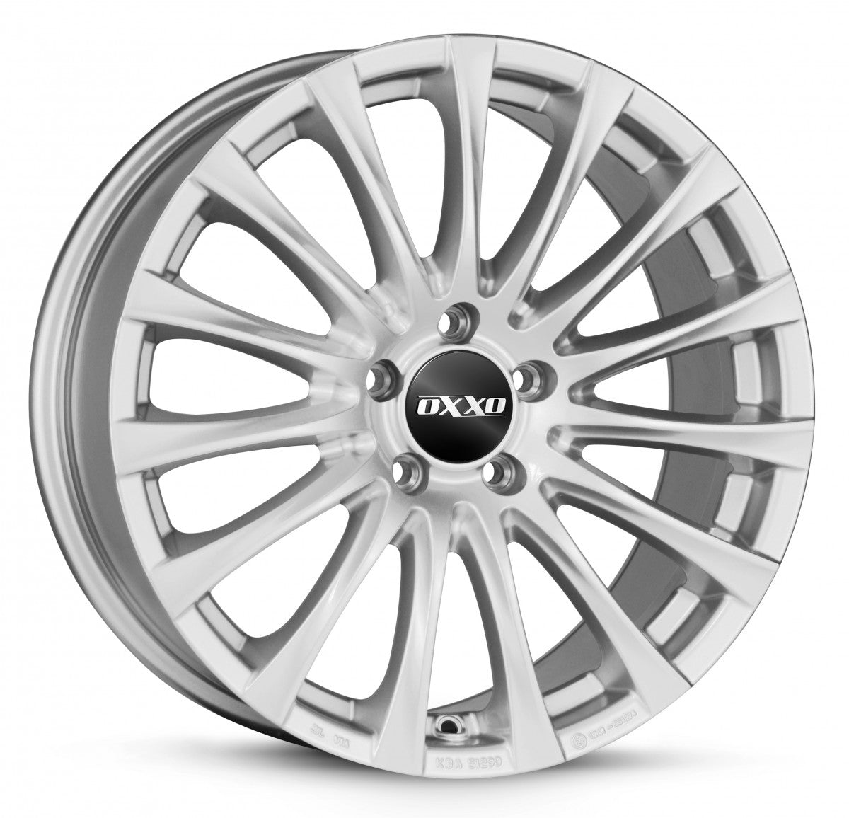 Oxxo Elan silver Alufelge 8x18 Zoll ET32.5 LK 5x112 ML66.6