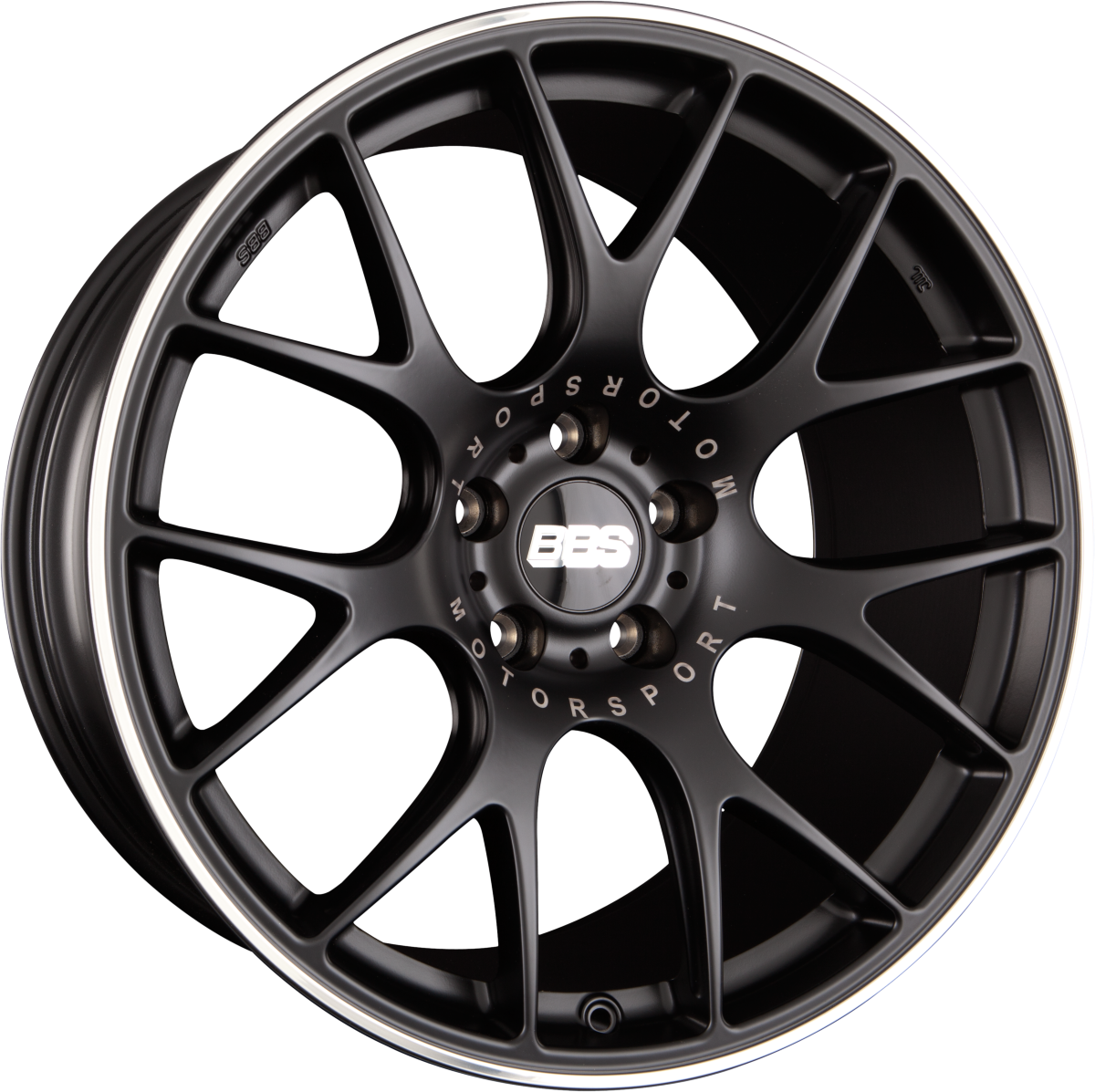 BBS CH-R Schwarz Matt mit Edelstahl Anfahrschutz Alufelge 10.5x20 Zoll ET35 LK 5x120 ML82 – Bild 2