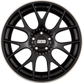 BBS CH-R Schwarz Matt mit Edelstahl Anfahrschutz Alufelge 9.5x19 Zoll ET45 LK 5x112 ML82