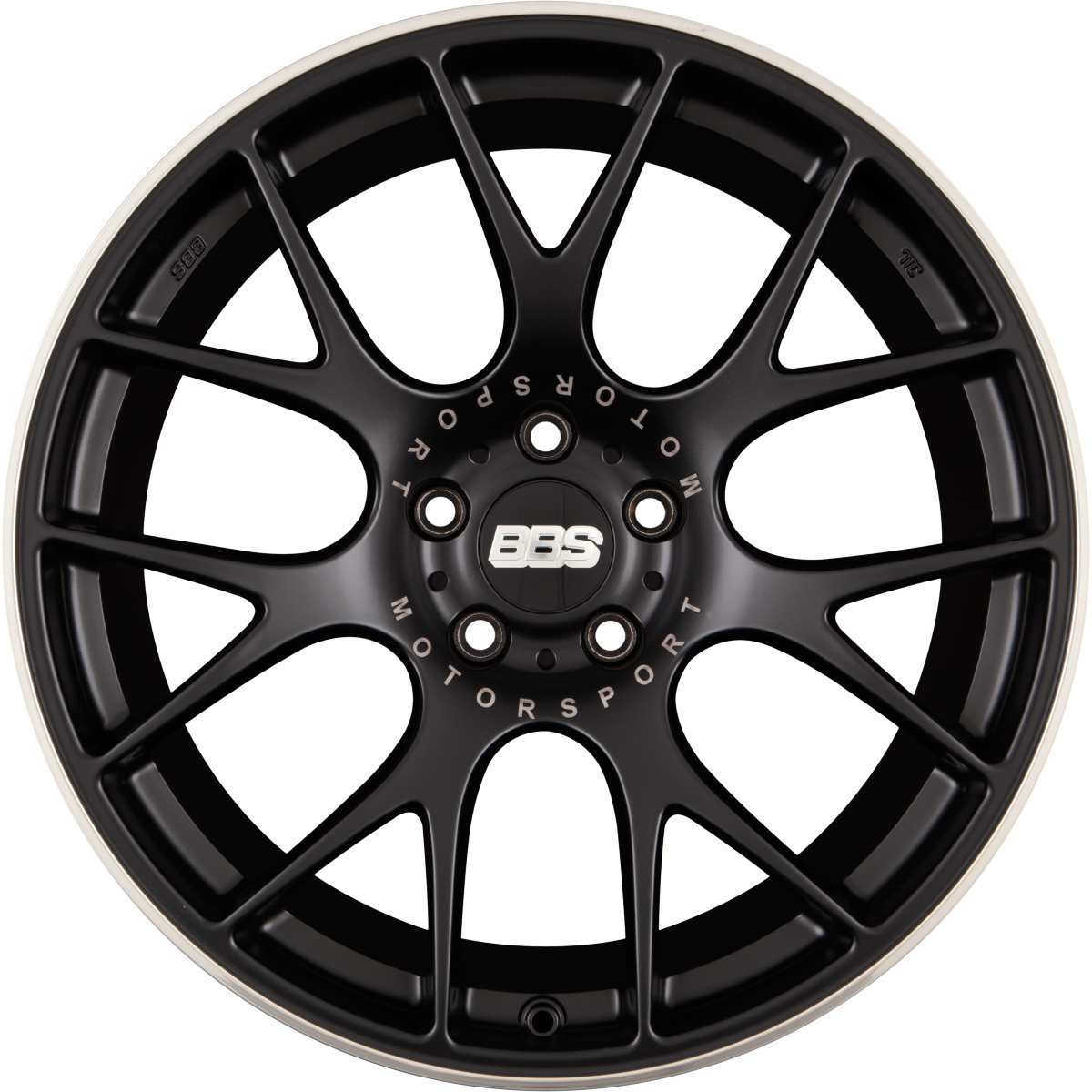 BBS CH-R Schwarz Matt mit Edelstahl Anfahrschutz Alufelge 9.5x19 Zoll ET45 LK 5x112 ML82