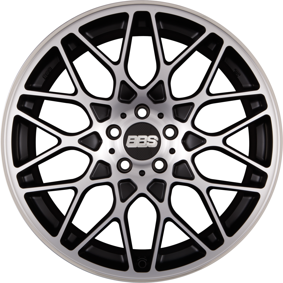 BBS RX-R Schwarz Diamantgedreht Matt mit Anfahrschutz Alufelge 10x19 Zoll ET35 LK 5x120 ML82