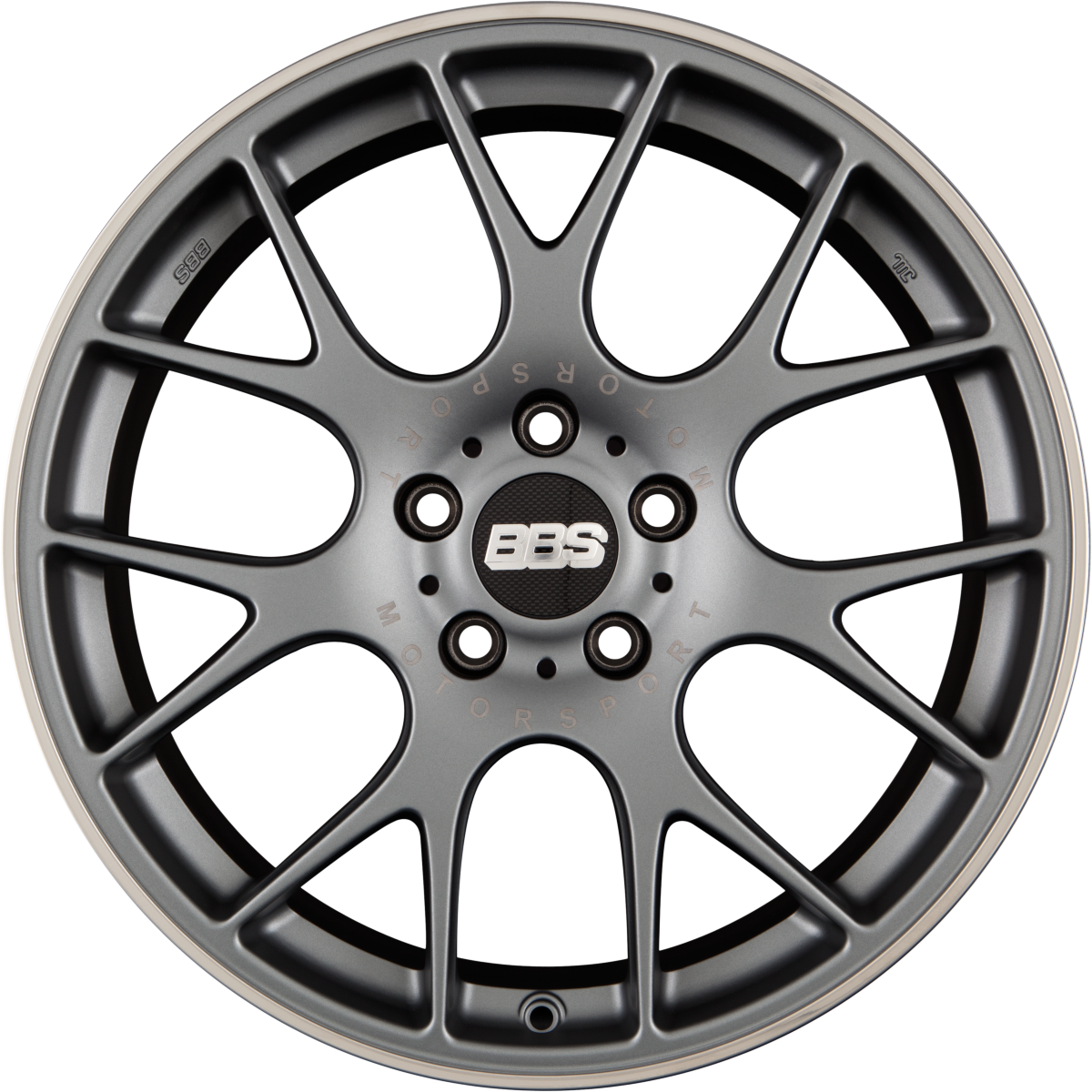 BBS CH-R Titan Matt mit Edelstahl Anfahrschutz Alufelge 8.5x20 Zoll ET38 LK 5x114.3 ML82