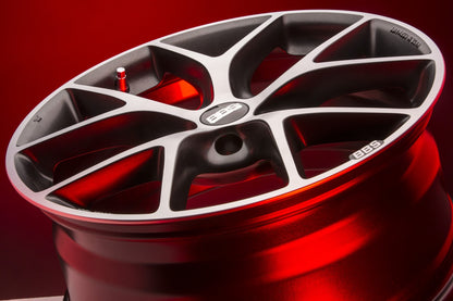 BBS SR vulcano grau diamantgedreht Alufelge 7.5x17 Zoll ET35 LK 5x112 ML82 – Bild 3