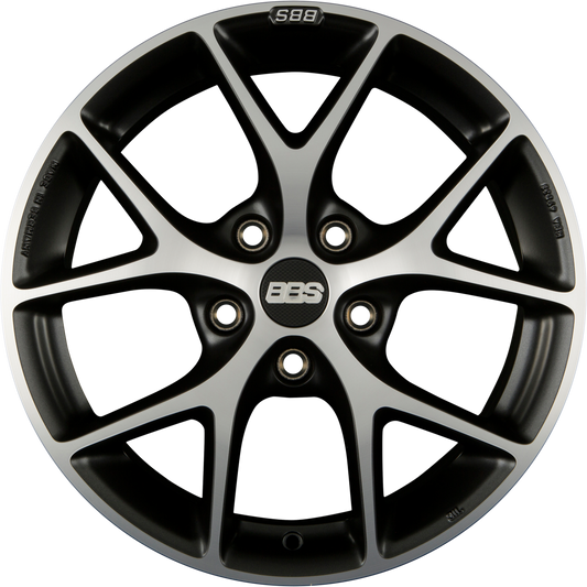 BBS SR Vulcano Grau Diamantgedreht Alufelge 7.5x17 Zoll ET42 LK 5x114.3 ML82