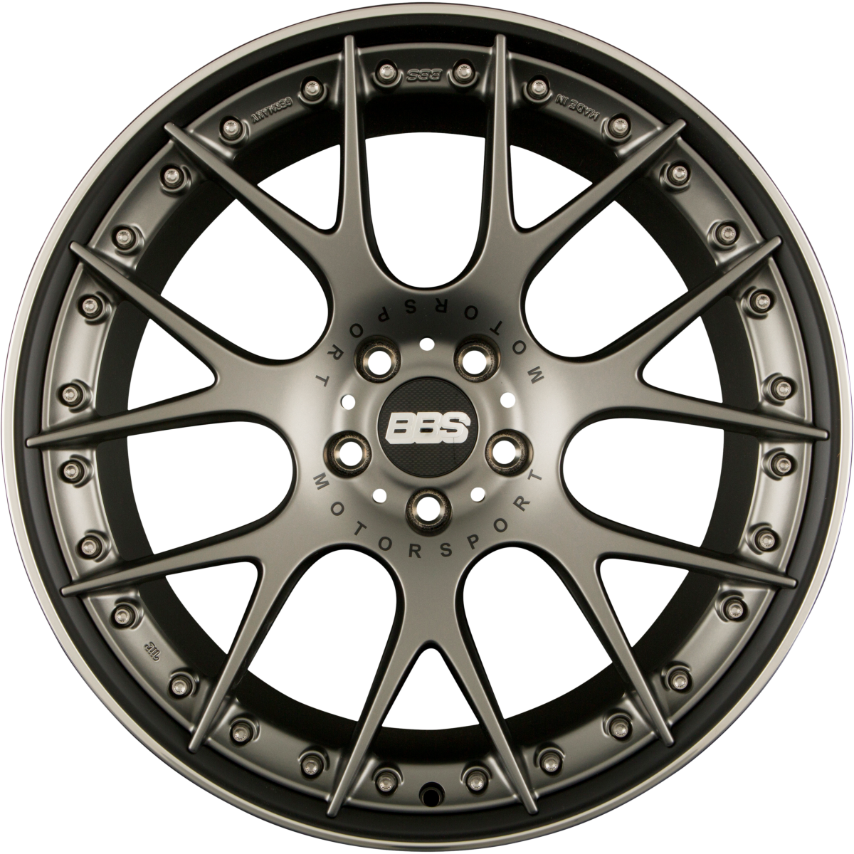 BBS CH-Rii Radstern Platinum Matt - Felgenbett Schwarz Matt 9x21 Zoll ET32 LK 5x112 ML82