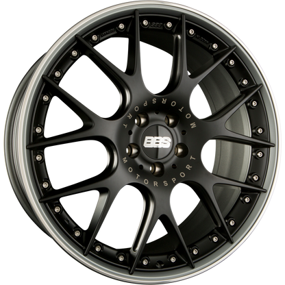 BBS CH-Rii Radstern Schwarz Matt - Felgenbett Titan Matt 9x20 Zoll ET30 LK 5x112 ML82 – Bild 2