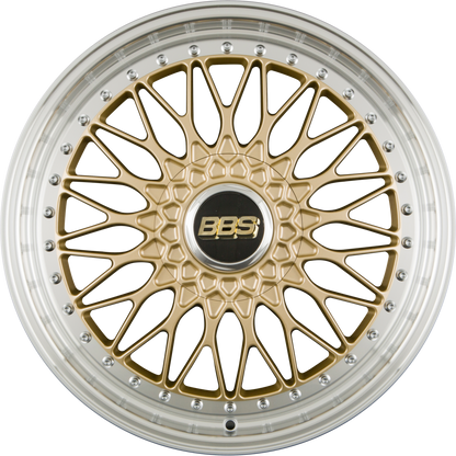 BBS Super RS Radstern Gold-Felgenbett Diamantgedreht 8.5x20 Zoll ET45 LK 5x112 ML82
