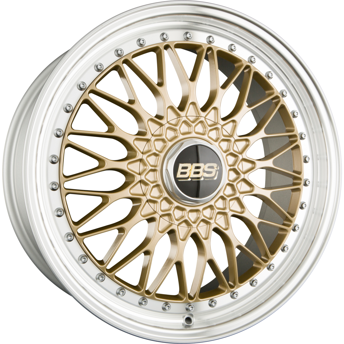 BBS Super RS Radstern Gold-Felgenbett Diamantgedreht 8.5x20 Zoll ET45 LK 5x112 ML82 – Bild 2
