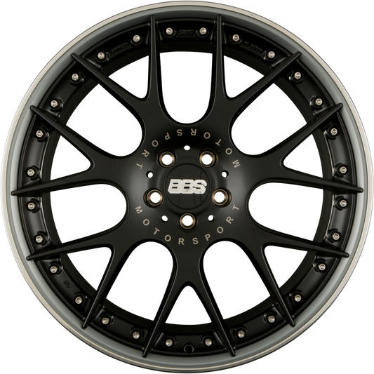 BBS CH-Rii Radstern Schwarz Matt - Felgenbett Titan Matt 9.5x21 Zoll ET30 LK 5x112 ML66.6