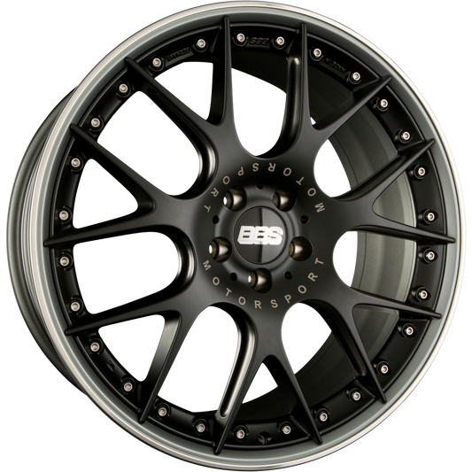 BBS CH-Rii Radstern Schwarz Matt - Felgenbett Titan Matt 9.5x21 Zoll ET30 LK 5x112 ML66.6 – Bild 2