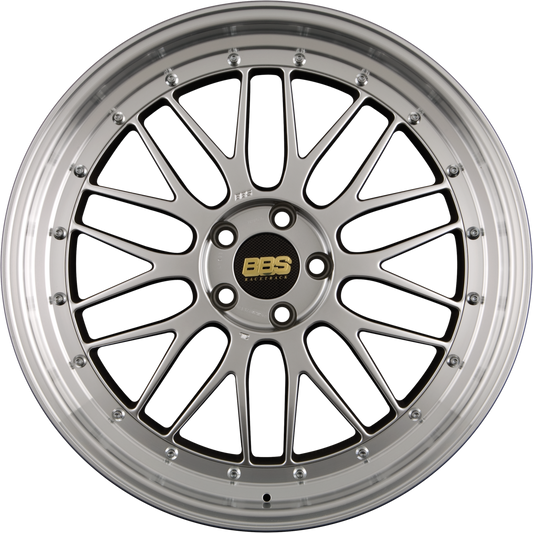 BBS LM Brillantsilber - Felgenbett Diamantgedreht 7x17 Zoll ET48 LK 4x100 ML70