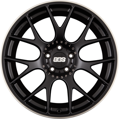 BBS CH-R Schwarz Matt mit Edelstahl Anfahrschutz Alufelge 8x20 Zoll ET31 LK 5x120 ML82