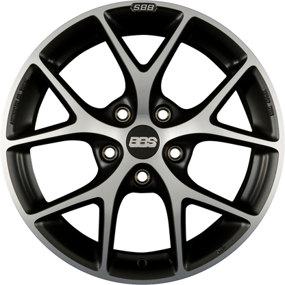 BBS SR Vulcano Grau Diamantgedreht Alufelge 7.5x17 Zoll ET37 LK 5x100 ML70
