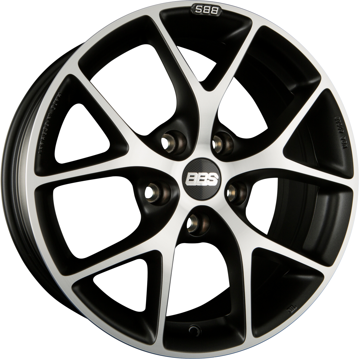 BBS SR Vulcano Grau Diamantgedreht Alufelge 7.5x17 Zoll ET37 LK 5x100 ML70 – Bild 2