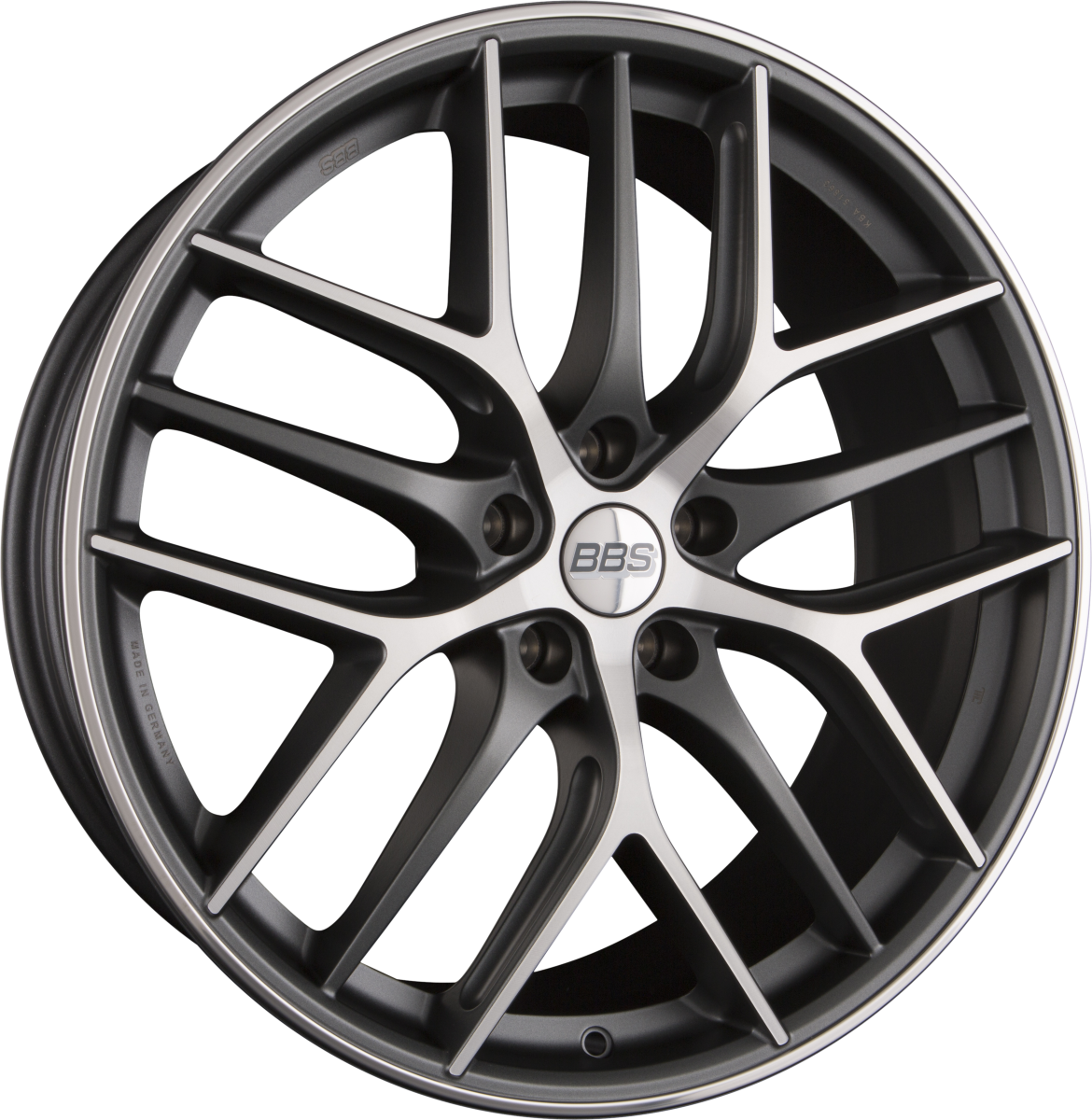 BBS CC-R Graphit Diamantgedreht Matt Alufelge 8.5x20 Zoll ET42 LK 5x112 ML82 – Bild 2