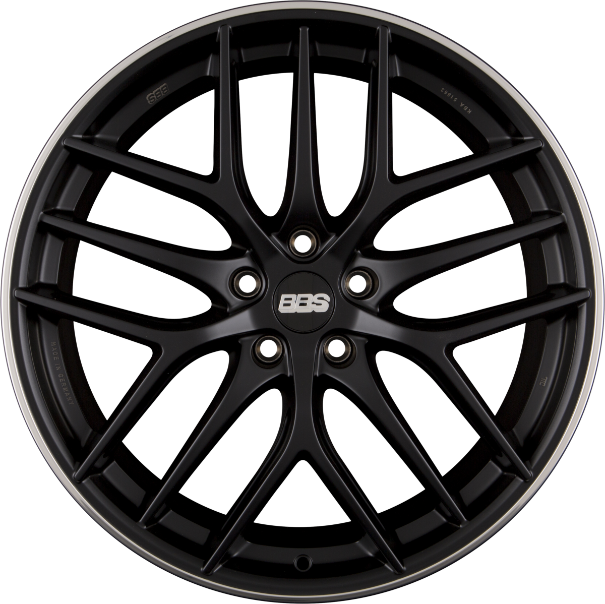 BBS CC-R schwarz matt Alufelge 8x19 Zoll ET44 LK 5x112 ML82