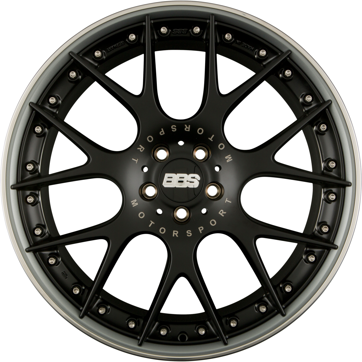 BBS CH-Rii Radstern Schwarz Matt - Felgenbett Titan Matt 9x20 Zoll ET42 LK 5x120 ML82
