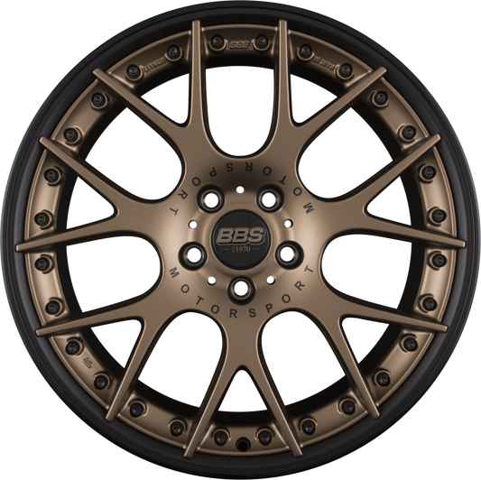 BBS CH-Rii Radstern Bronze Matt - Felgenbett Schwarz mit AFS 10.5x20 Zoll ET35 LK 5x112 ML82