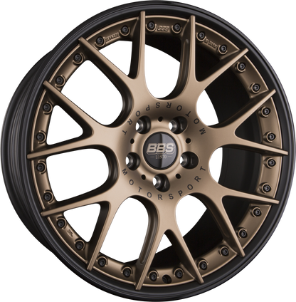 BBS CH-Rii Radstern Bronze Matt - Felgenbett Schwarz mit AFS 9.5x22 Zoll ET33 LK 5x120 ML82 – Bild 2