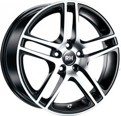 RH Alurad BE Twin schwarz voll poliert Alufelge 7.5x16 Zoll ET35 LK 5x112 ML72.6