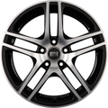 RH Alurad BE Twin Schwarz Voll Poliert Alufelge 7.5x16 Zoll ET45 LK 5x108 ML72.5