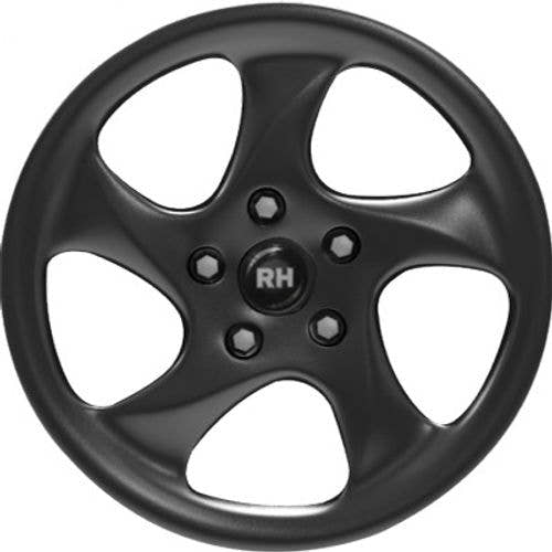 RH Alurad AH Turbo racing schwarz lackiert Alufelge 11x18 Zoll ET52 LK 5x130 ML71.5 – Bild 2