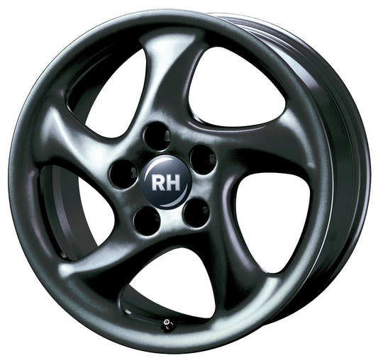 RH Alurad AH Turbo racing schwarz lackiert Alufelge 8.5x18 Zoll ET46 LK 5x130 ML71.5