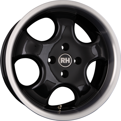 RH Alurad AD Cup Schwarz Hornpoliert Alufelge 7x15 Zoll ET37 LK 4x100 ML64.1 – Bild 2