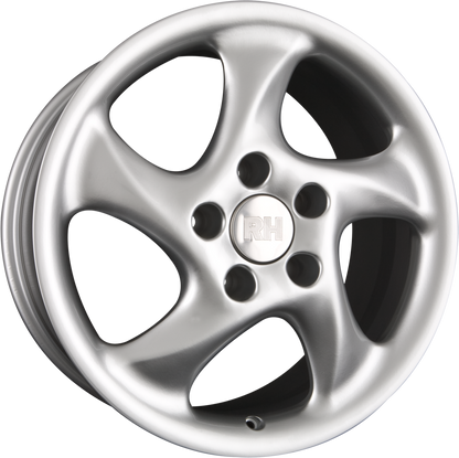 RH Alurad AH Turbo sport-silber lackiert Alufelge 10x18 Zoll ET40 LK 5x130 ML71.5 – Bild 5