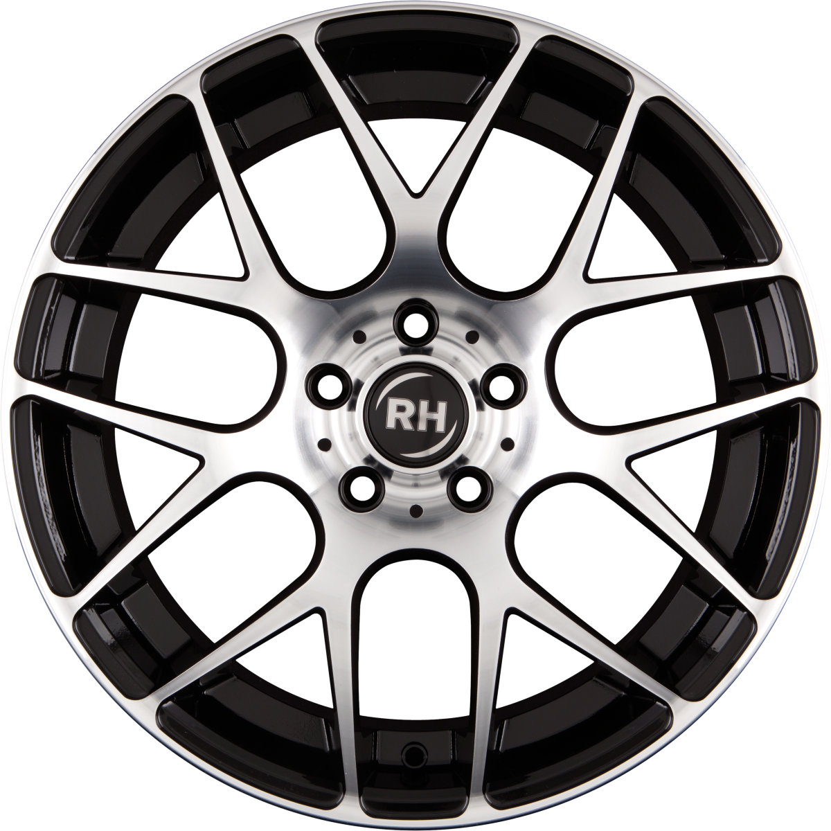 RH Alurad Nbu Race Schwarz voll poliert Alufelge 8.5x18 Zoll ET45 LK 5x108 ML72.6