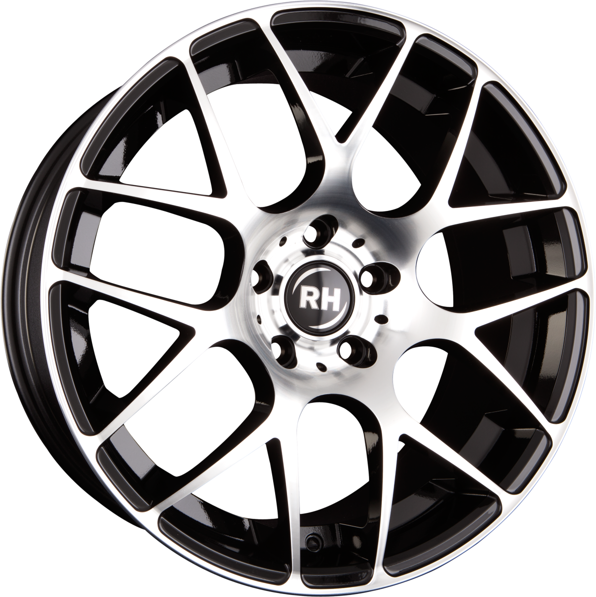 RH Alurad Nbu Race Schwarz voll poliert Alufelge 8.5x18 Zoll ET45 LK 5x108 ML72.6 – Bild 2
