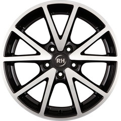 RH Alurad DE Sports Schwarz Voll Poliert Alufelge 7x16 Zoll ET35 LK 5x114.3 ML72.6