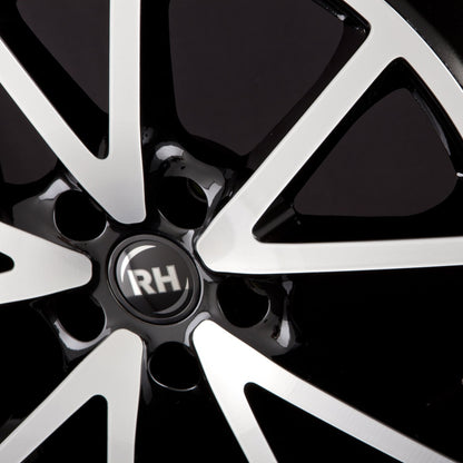 RH Alurad DE Sports Schwarz Voll Poliert Alufelge 7x16 Zoll ET35 LK 5x114.3 ML72.6 – Bild 3