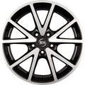 RH Alurad DE Sports Schwarz Voll Poliert Alufelge 7x16 Zoll ET45 LK 5x114.3 ML72.6