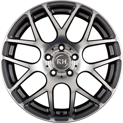 RH Alurad Nbu Race Anthrazit Voll Poliert Alufelge 8.5x18 Zoll ET45 LK 5x114.3 ML72.6