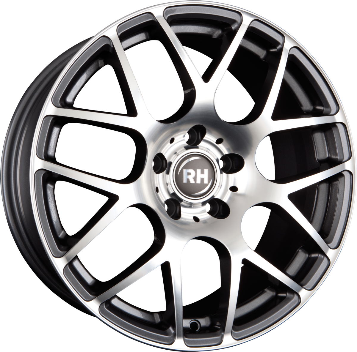 RH Alurad Nbu Race Anthrazit Voll Poliert Alufelge 8.5x18 Zoll ET45 LK 5x114.3 ML72.6 – Bild 2